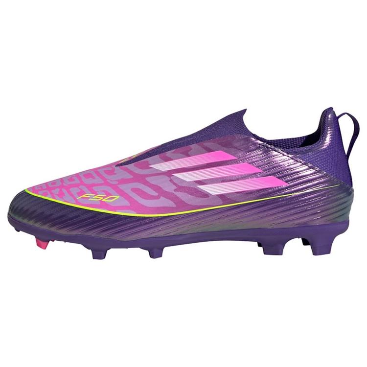 adidas adidas F50 LEAGUE Laceless Fu&szlig;ballschuhe f&uuml;r Fu&szlig;ballschuhe Kinder - Purple / Cloud White / Lucid Lemon - 0 | SportScheck