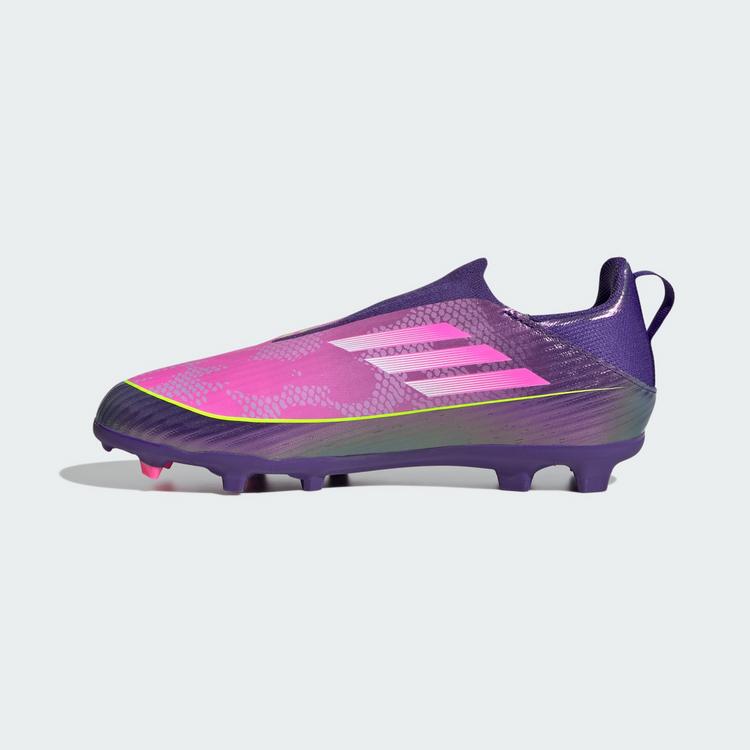 adidas adidas F50 LEAGUE Laceless Fu&szlig;ballschuhe f&uuml;r Fu&szlig;ballschuhe Kinder - Purple / Cloud White / Lucid Lemon - 4 | SportScheck