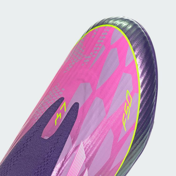 adidas adidas F50 LEAGUE Laceless Fu&szlig;ballschuhe f&uuml;r Fu&szlig;ballschuhe Kinder - Purple / Cloud White / Lucid Lemon - 5 | SportScheck