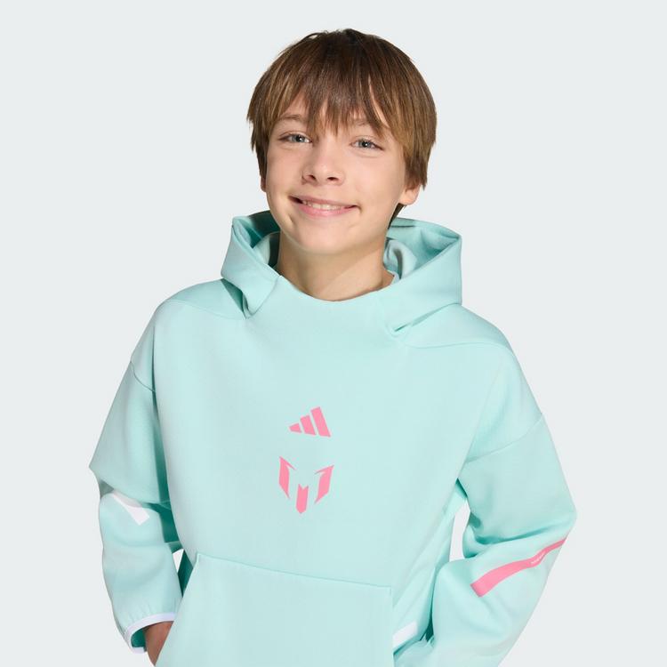 adidas adidas MESSI ZNE HOODIE KIDS Sweatshirt Hoodie Kinder - Semi Flash Aqua - 0 | SportScheck