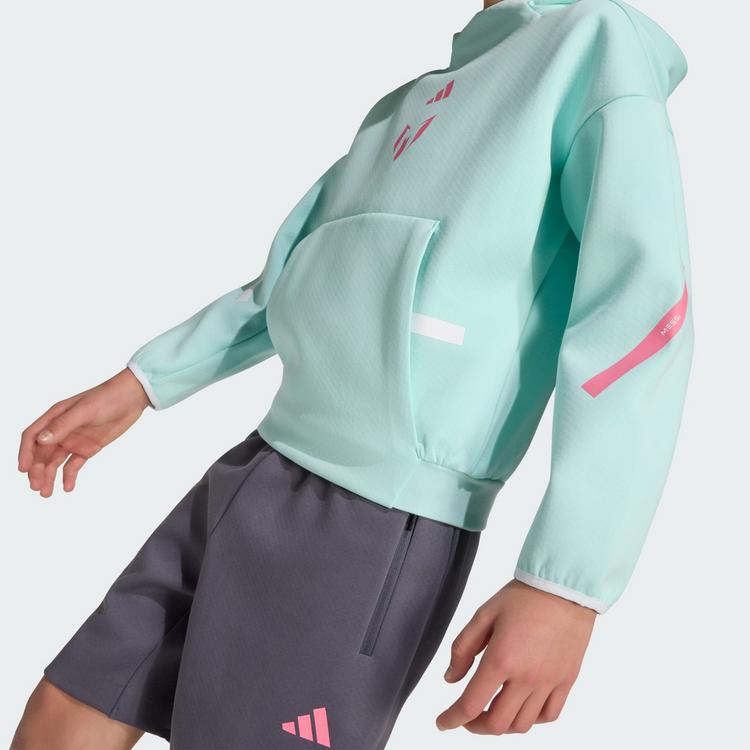 adidas adidas MESSI ZNE HOODIE KIDS Sweatshirt Hoodie Kinder - Semi Flash Aqua - 1 | SportScheck