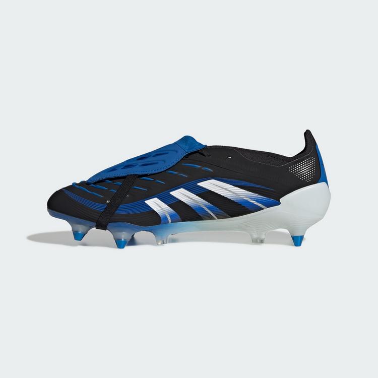 adidas adidas PREDATOR ELITE Fold-Over Tongue SG Fu&szlig;ballschuhe - Core Black / Cloud White / Glow Blue - 4 | SportScheck