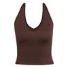 adidas Workout Essentials Knit Neckholder Funktionstank Damen - Aurora Coffee