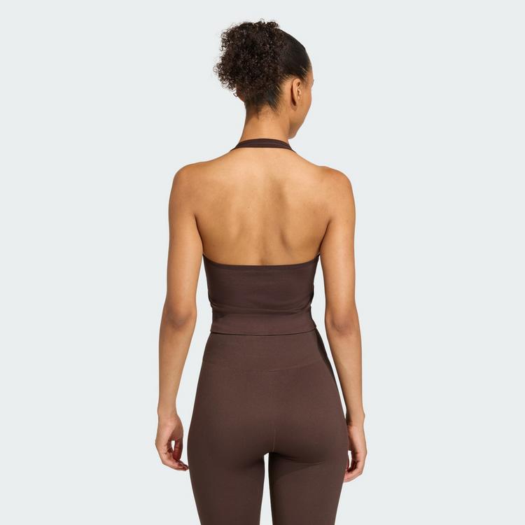 adidas adidas Workout Essentials Knit Neckholder Funktionstank Damen - Aurora Coffee - 1 | SportScheck
