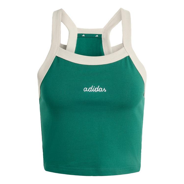 adidas adidas Seasonal Essentials Colorpop Tanktop Croptop Damen - Collegiate Green / White - 0 | SportScheck