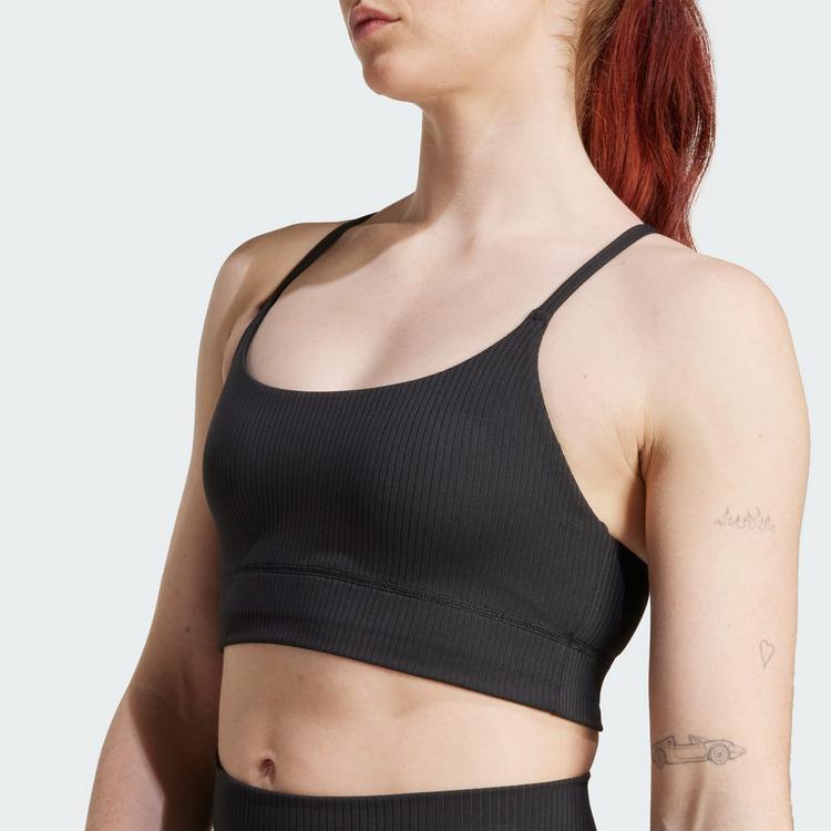 adidas adidas adidas All Me Light Support Rib Bra BH Damen - Black - 2 | SportScheck
