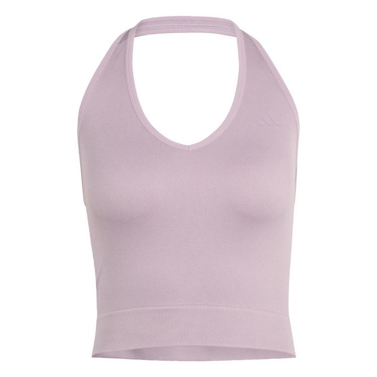 adidas adidas Workout Essentials Knit Neckholder Funktionstank Damen - Preloved Fig - 0 | SportScheck