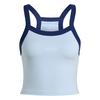 adidas Seasonal Essentials Colorpop Tanktop Croptop Damen - Crystal Sky / White
