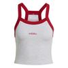 adidas Seasonal Essentials Colorpop Tanktop Croptop Damen - Light Grey Heather / Active Maroon