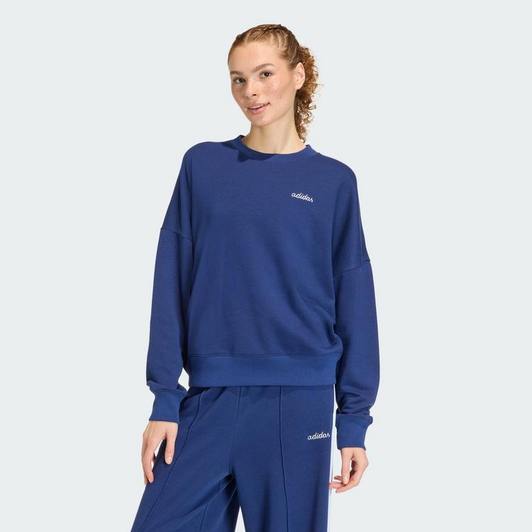 adidas adidas Seasonal Essentials Colorpop Sweatshirt Sweatshirt Damen - Dark Blue / White - 0 | SportScheck