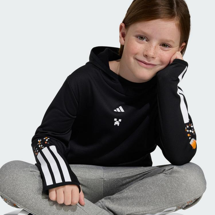 adidas adidas ADIDAS MINECRAFT TRAINING 3-STREIFEN Hoodie Kinder - Black - 0 | SportScheck