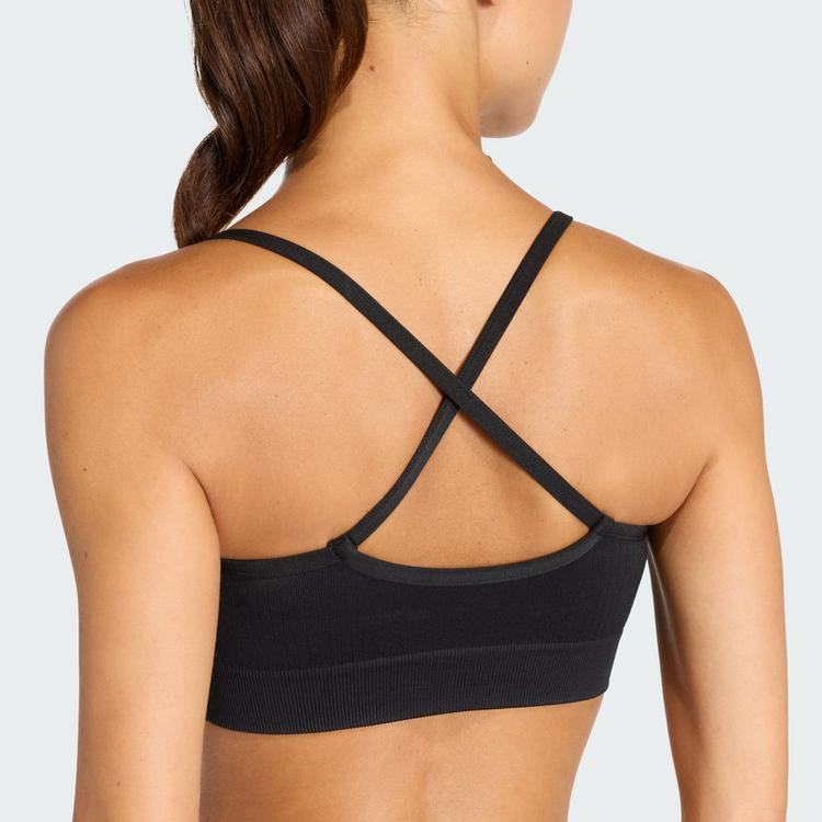 adidas adidas Workout Essentials Knit Light Support BH Damen - Black - 1 | SportScheck