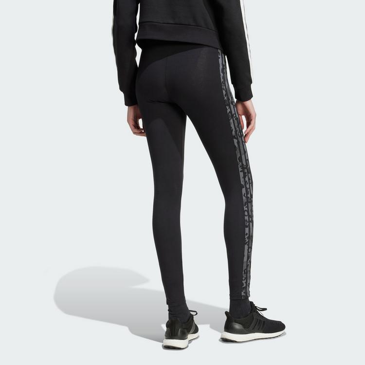 adidas adidas Animal Print 3-Stripes High Rise Tights Damen - Black / Multicolor / Grey Five - 1 | SportScheck