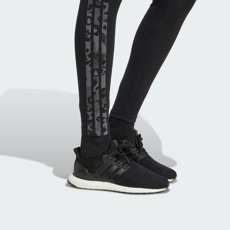 adidas adidas Animal Print 3-Stripes High Rise Tights Damen - Black / Multicolor / Grey Five - 1 | SportScheck