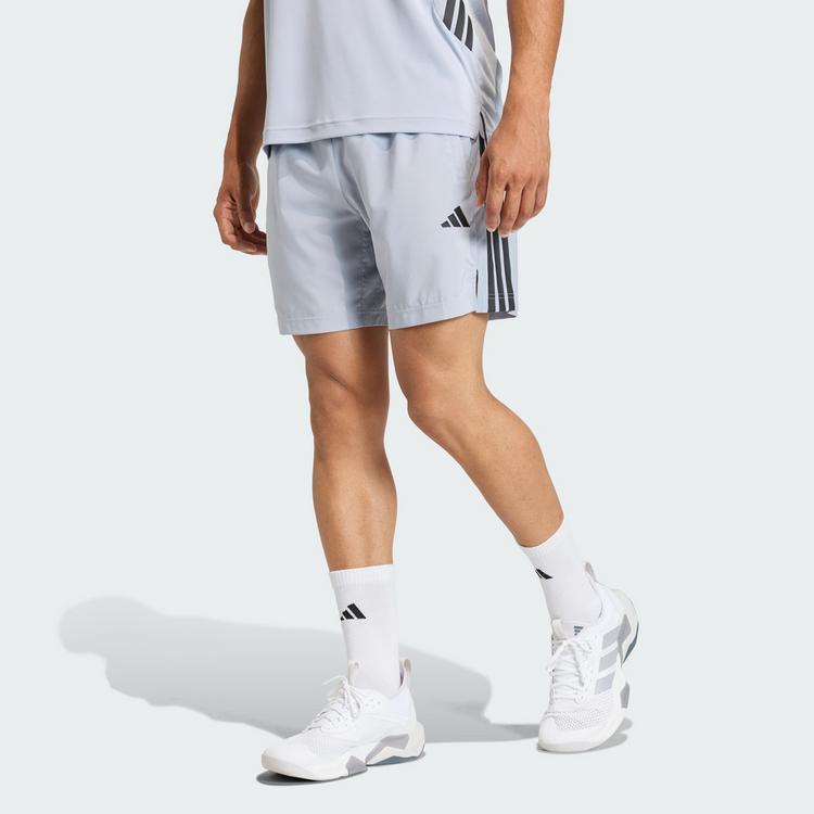 adidas adidas TECH ESSENTIALS WORKOUT 3-STREIFEN Funktionsshorts Herren - Halo Silver - 0 | SportScheck