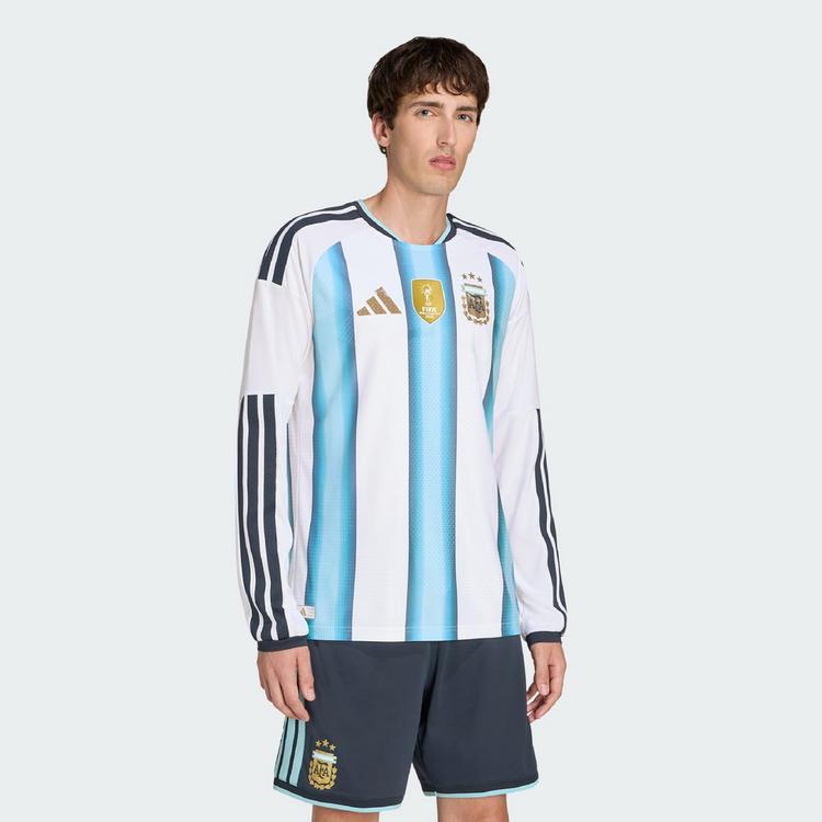 adidas adidas Argentinien 26 Authentic lang&auml;rmeliges Trikot Herren - White / Icey Blue / Light Blue - 1 | SportScheck