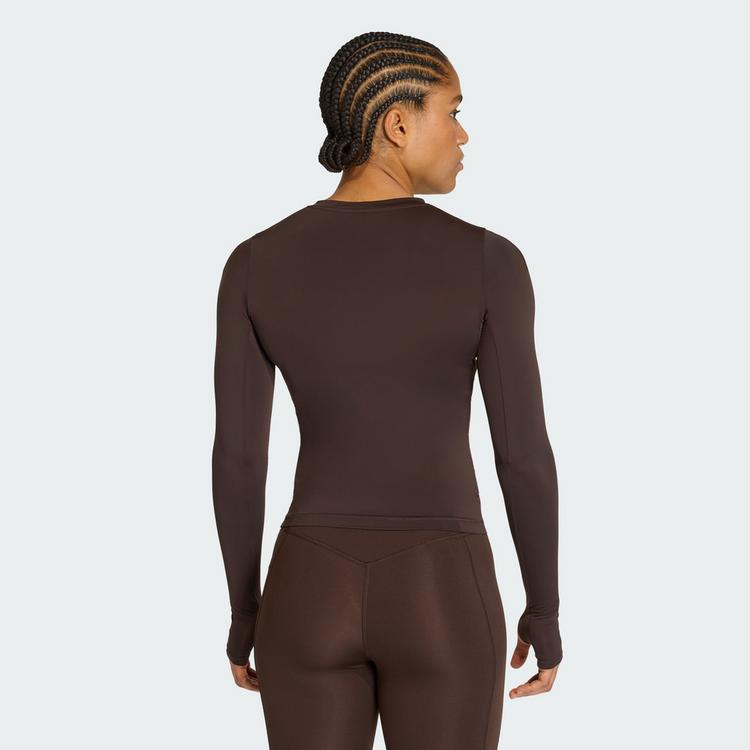 adidas adidas PrimeLift Essentials Workout Contour Funktionsshirt Damen - Aurora Coffee - 1 | SportScheck