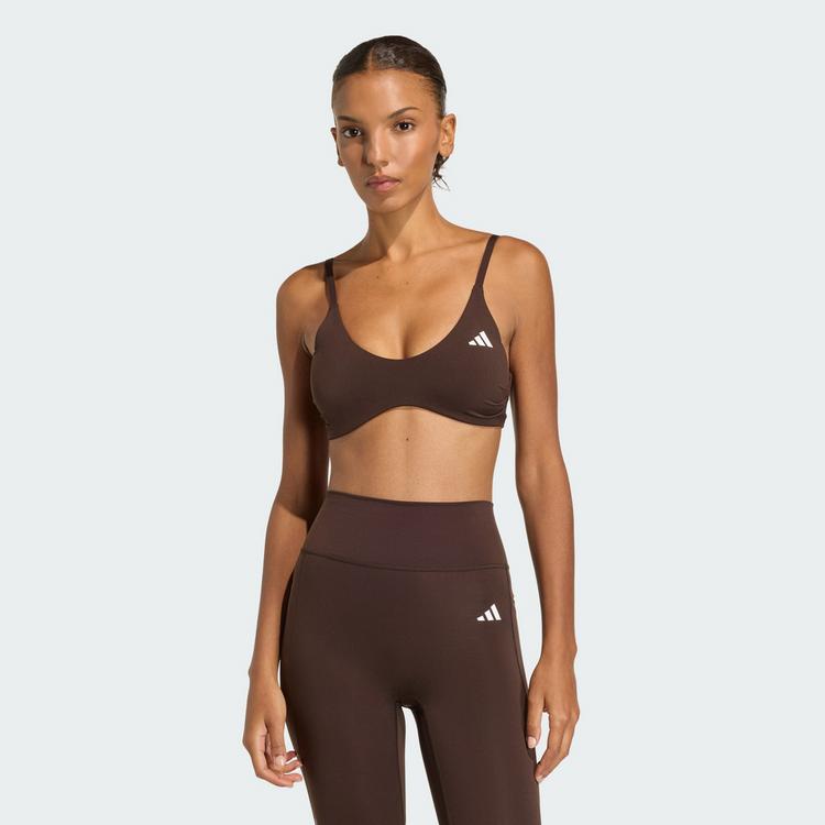 adidas adidas Leicht st&uuml;tzender Optime Essentials BH Damen - Aurora Coffee Met. - 0 | SportScheck