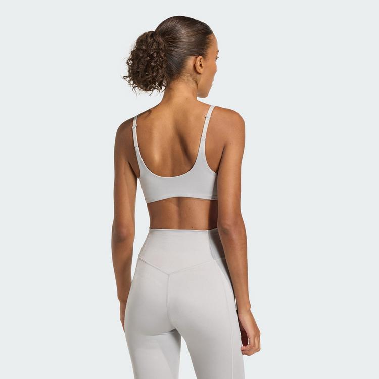 adidas adidas Optime Essentials Workout Shine BH mit BH Damen - Grey Two - 1 | SportScheck