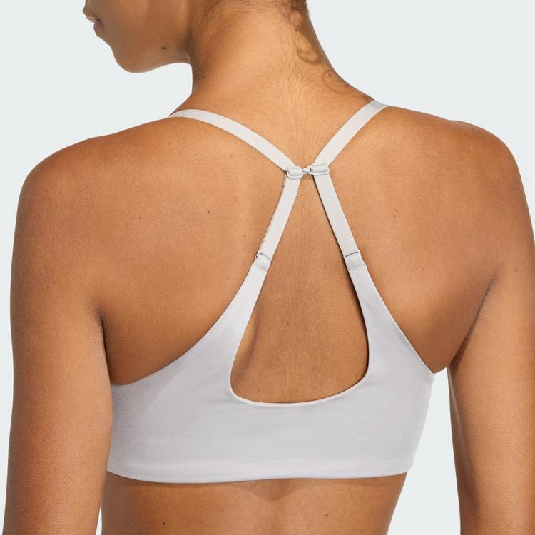 adidas adidas Optime Essentials Workout Shine BH mit BH Damen - Grey Two - 2 | SportScheck