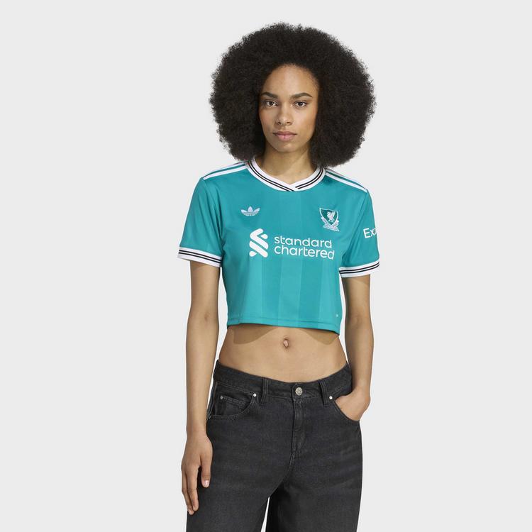 adidas adidas FC Liverpool 25/26 K&uuml;rzer geschnittenes Croptop Damen - Sea Green - 0 | SportScheck