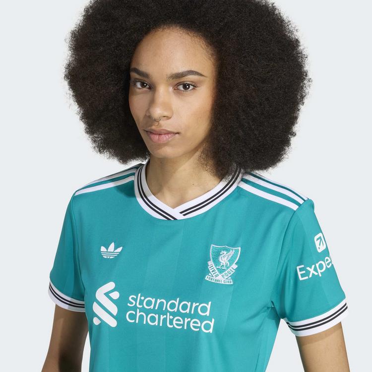 adidas adidas FC Liverpool 25/26 K&uuml;rzer geschnittenes Croptop Damen - Sea Green - 1 | SportScheck