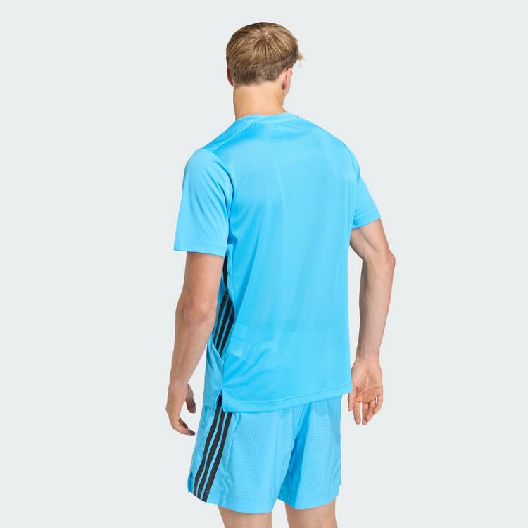 adidas adidas TECH ESSENTIALS WORKOUT 3-STREIFEN Funktionsshirt Herren - Lucid Aquamarine - 1 | SportScheck
