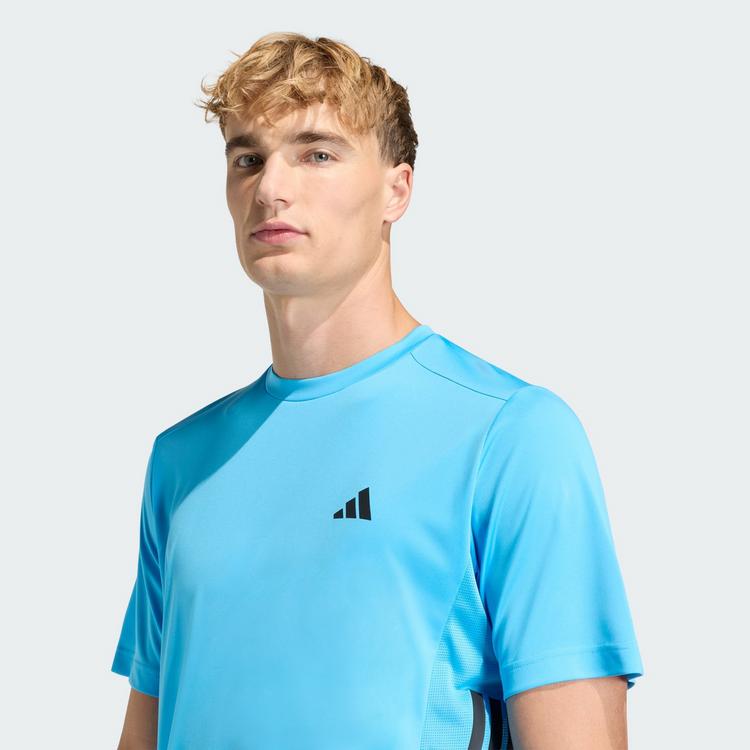 adidas adidas TECH ESSENTIALS WORKOUT 3-STREIFEN Funktionsshirt Herren - Lucid Aquamarine - 0 | SportScheck