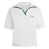 adidas Seasonal Essentials Colorpop Poloshirt Langarmshirt Damen - White / Collegiate Green