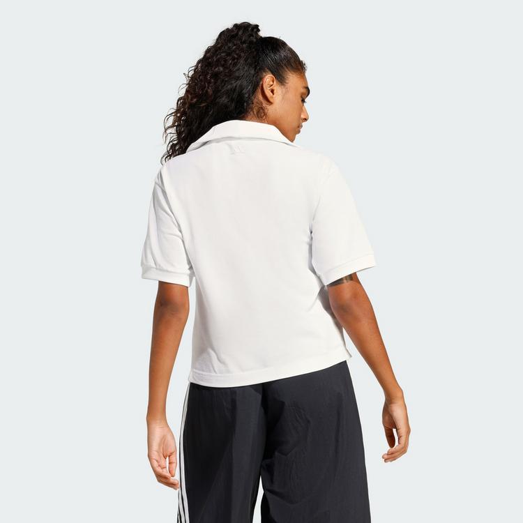 adidas adidas Seasonal Essentials Colorpop Poloshirt Langarmshirt Damen - White / Collegiate Green - 1 | SportScheck