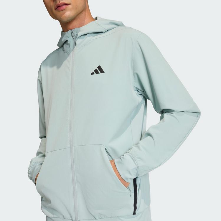 adidas adidas D4T WORKOUT-HOODIE MIT DURCHGEHENDEM Sweatshirt Herren - Wonder Sage - 1 | SportScheck