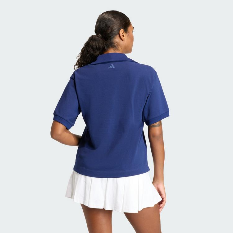 adidas adidas Seasonal Essentials Colorpop Poloshirt Langarmshirt Damen - Dark Blue / White - 1 | SportScheck