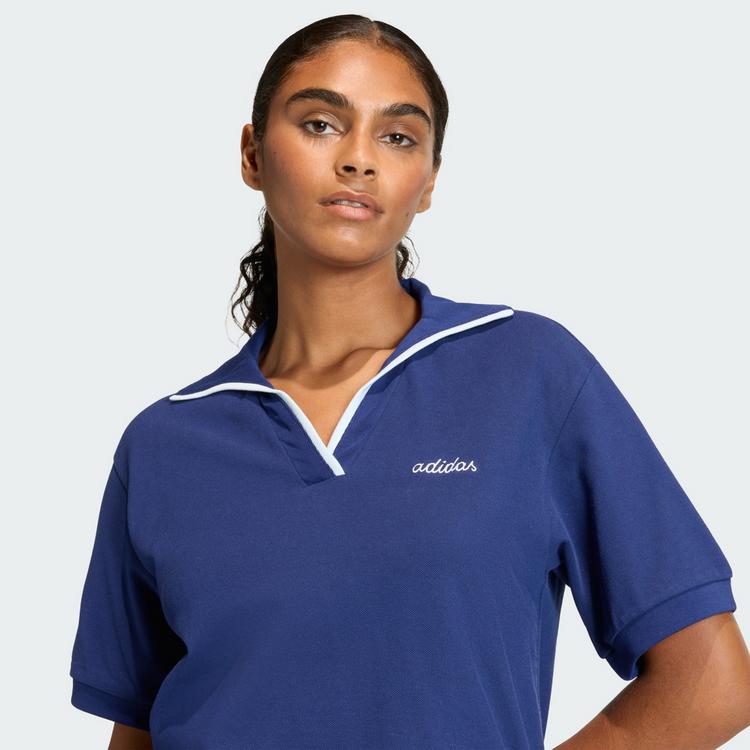 adidas adidas Seasonal Essentials Colorpop Poloshirt Langarmshirt Damen - Dark Blue / White - 0 | SportScheck