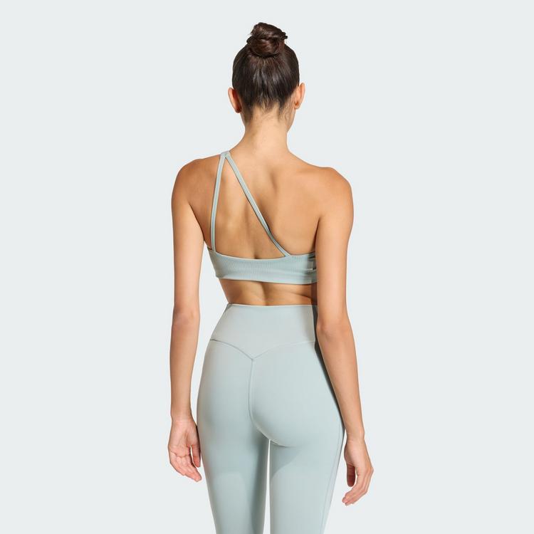 adidas adidas Optime Workout Rib One-Shoulder-BH mit BH Damen - Wonder Sage - 1 | SportScheck