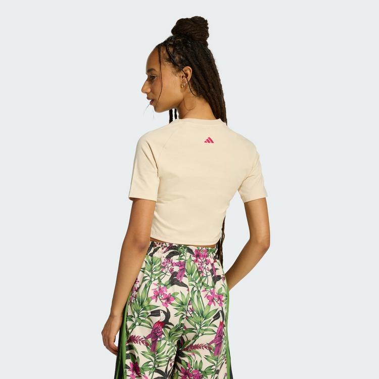 adidas adidas ADIDAS x FARM RIO Grafik T-Shirt, T-Shirt Damen - Crystal Linen / Bold Pink - 1 | SportScheck