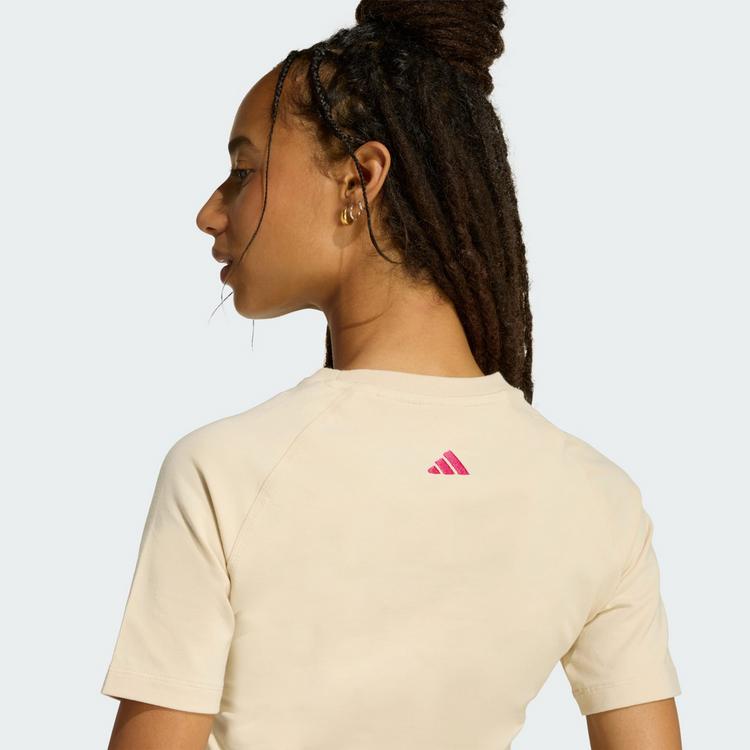 adidas adidas ADIDAS x FARM RIO Grafik T-Shirt, T-Shirt Damen - Crystal Linen / Bold Pink - 1 | SportScheck