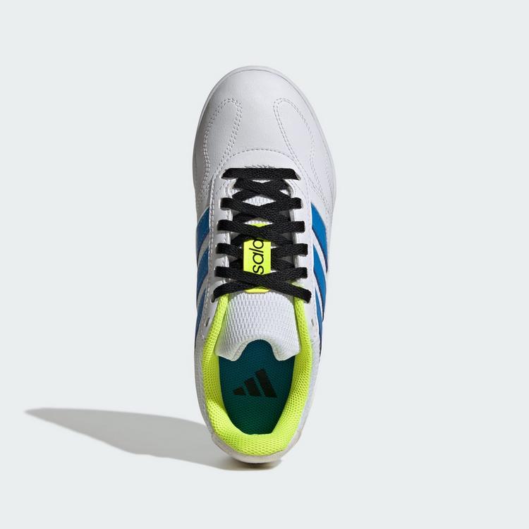 adidas adidas SUPER SALA COMPETITION III Indoor Kids Fu&szlig;ballschuhe Kinder - Cloud White / Lucid Ray Blue / Solar Yellow - 0 | SportScheck