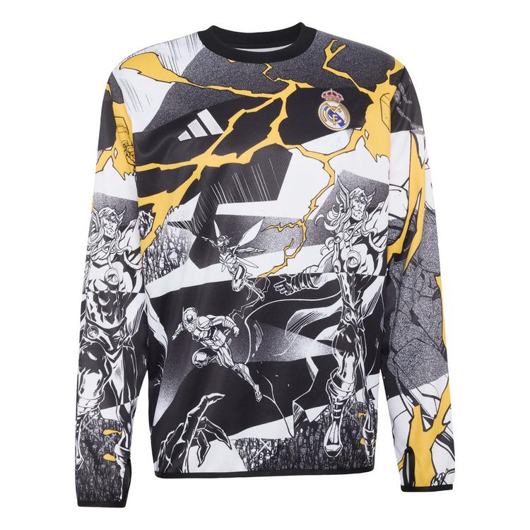adidas adidas adidas Real Madrid Avengers 25/26 Sweatshirt Herren - White / Black / Bold Gold - 0 | SportScheck