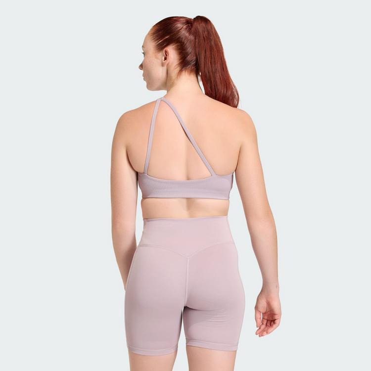 adidas adidas Optime Workout Rib One-Shoulder-BH mit BH Damen - Preloved Fig - 1 | SportScheck