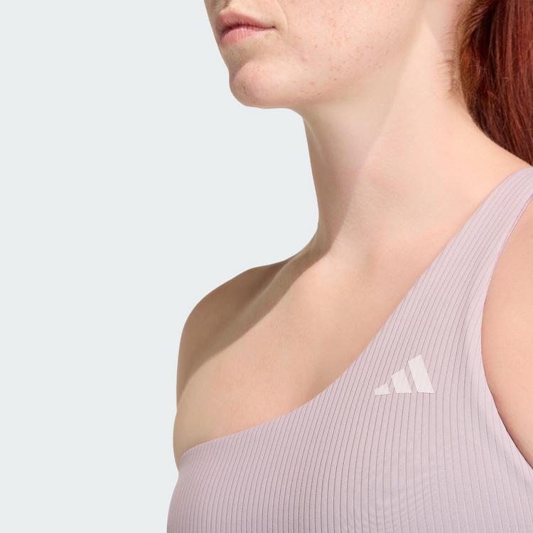 adidas adidas Optime Workout Rib One-Shoulder-BH mit BH Damen - Preloved Fig - 1 | SportScheck