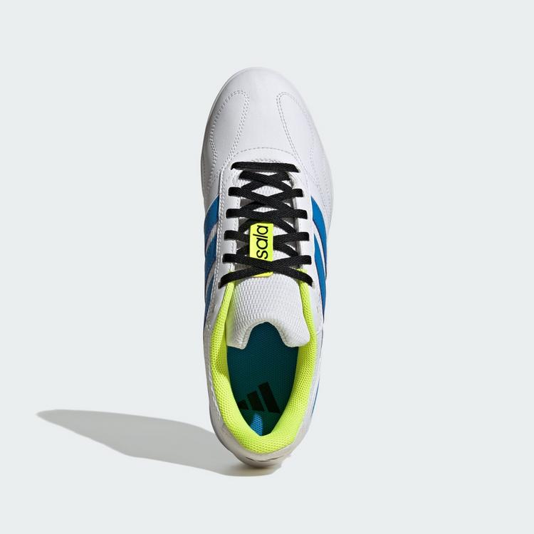 adidas adidas SUPER SALA COMPETITION III Fu&szlig;ballschuhe - Cloud White / Lucid Ray Blue / Solar Yellow - 0 | SportScheck