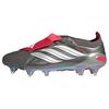 adidas PREDATOR ELITE Fu&szlig;ballschuh mit Fu&szlig;ballschuhe - Iron Metallic / Cloud White / Lucid Red