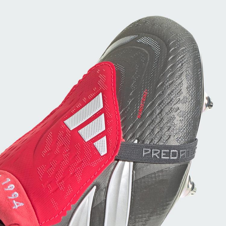 adidas adidas PREDATOR ELITE Fu&szlig;ballschuh mit Fu&szlig;ballschuhe - Iron Metallic / Cloud White / Lucid Red - 5 | SportScheck