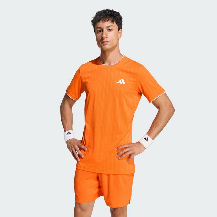 adidas adidas TENNIS CLIMACOOL+ FREELIFT TEE PRO T-Shirt Herren - Pure Orange - 0 | SportScheck