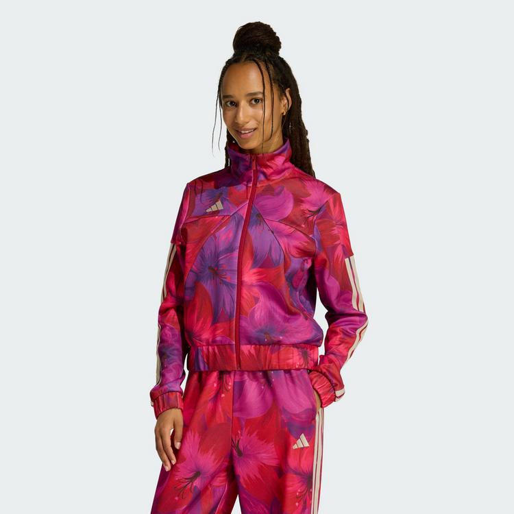 adidas adidas ADIDAS x FARM RIO HOUSE OF TIRO TRACK Jacke Damen - Bahia Magenta / Active Maroon / Crystal Linen - 0 | SportScheck