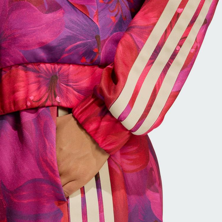 adidas adidas ADIDAS x FARM RIO HOUSE OF TIRO TRACK Jacke Damen - Bahia Magenta / Active Maroon / Crystal Linen - 1 | SportScheck