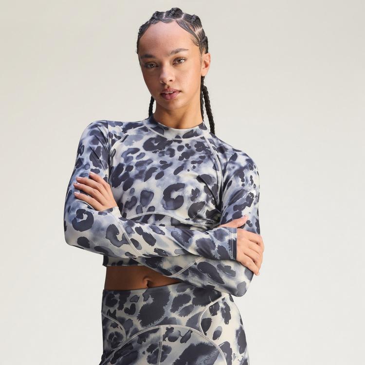 adidas adidas adidas by Stella McCartney Croptop Damen - Beige / Black - 0 | SportScheck