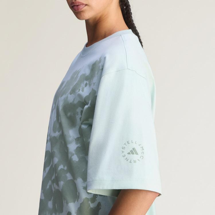 adidas adidas adidas by Stella McCartney Graphic Funktionsshirt Damen - Vapour Green / Wonder Sage - 1 | SportScheck