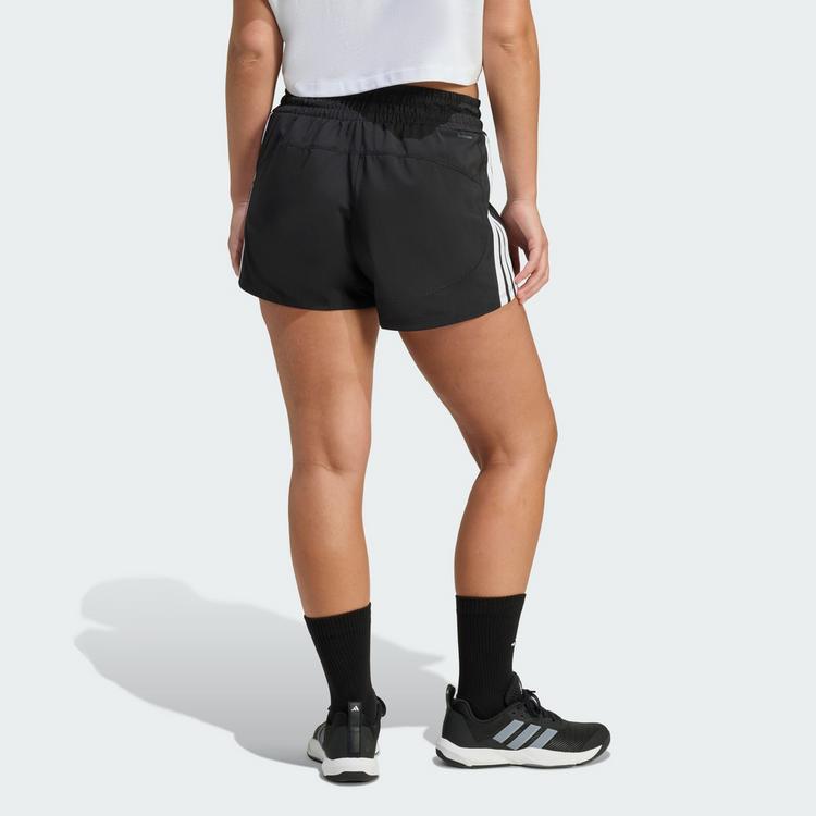 adidas adidas Pacer Workout Shorts mit hohem Bund aus Funktionsshorts Damen - Black / White - 1 | SportScheck