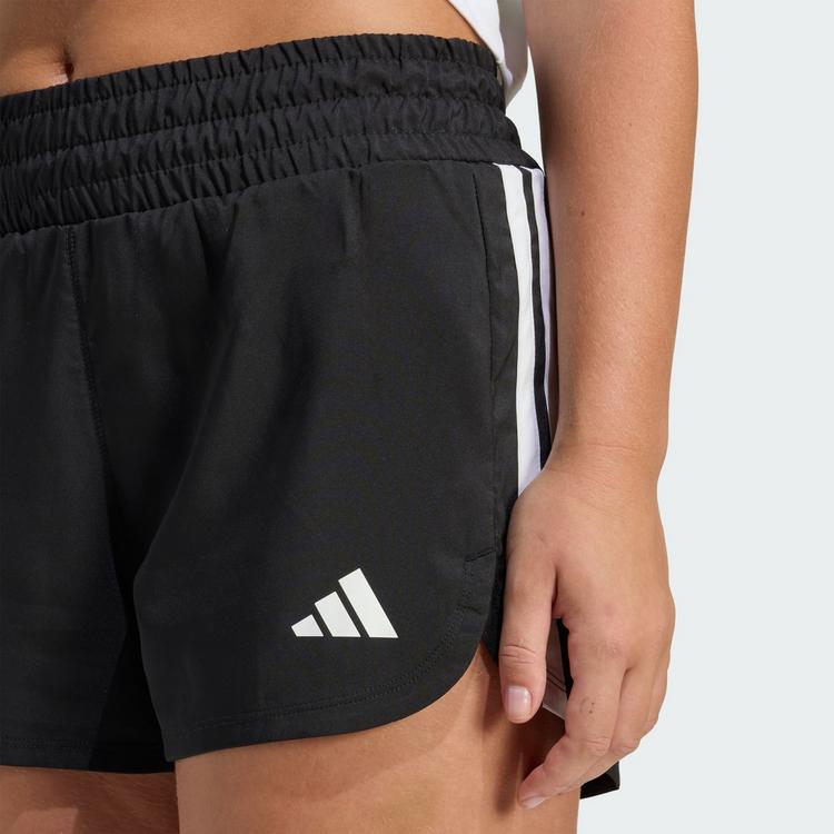 adidas adidas Pacer Workout Shorts mit hohem Bund aus Funktionsshorts Damen - Black / White - 0 | SportScheck